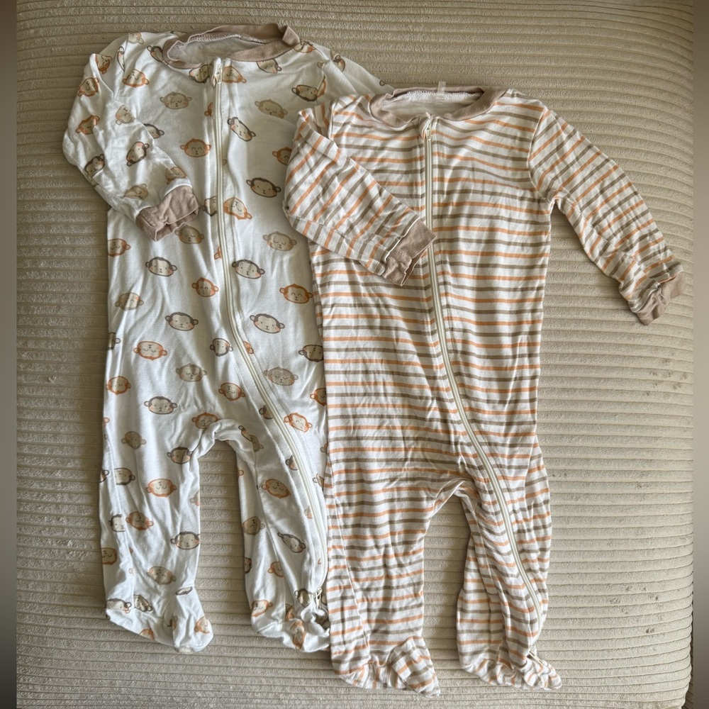 🪩3 for $15🪩 Milkberry | Neutral Footed Zipper Sleepers